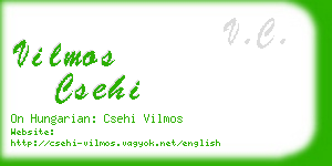 vilmos csehi business card